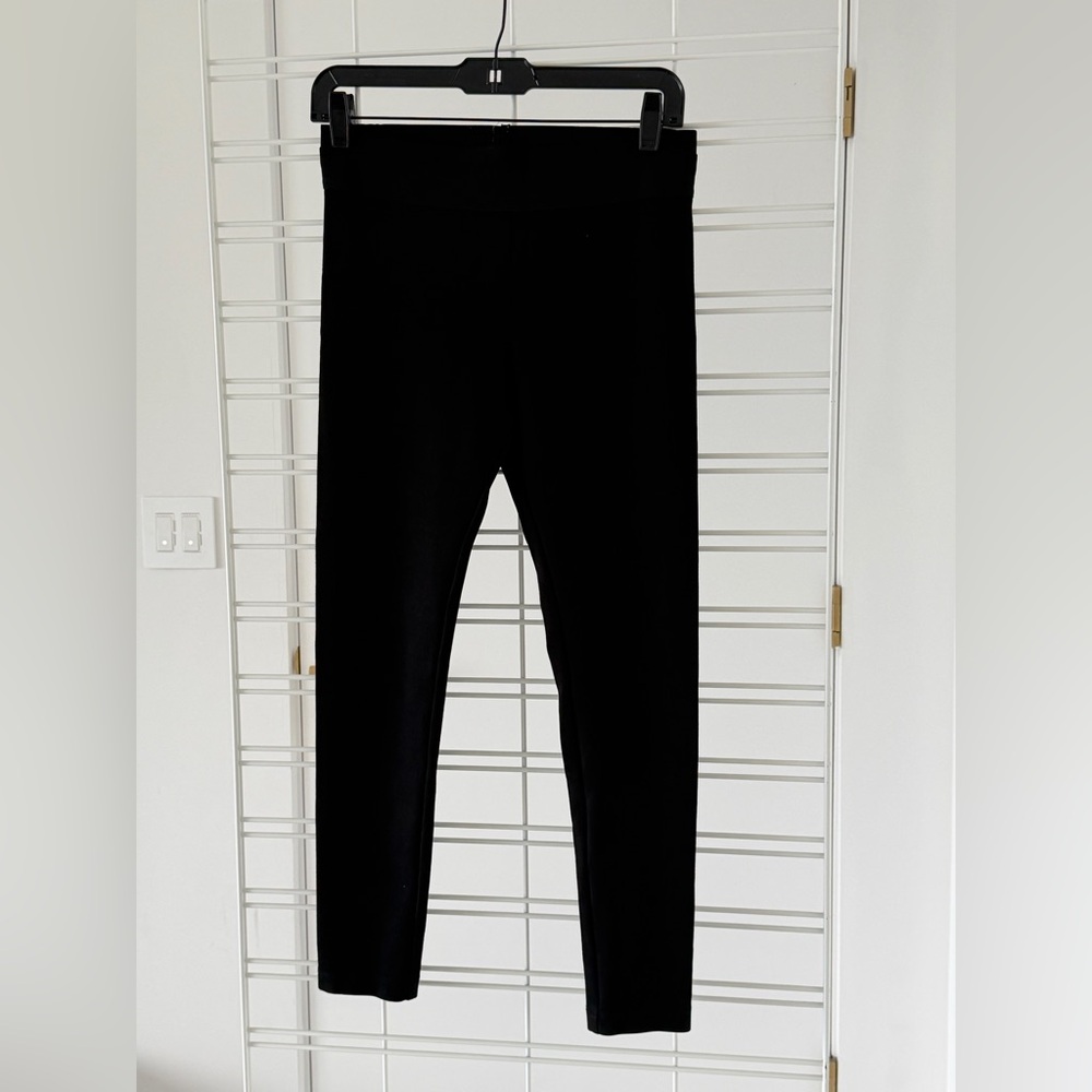 BCBG MaxAzria Black Ponte Leggings Wide Waistband Size S